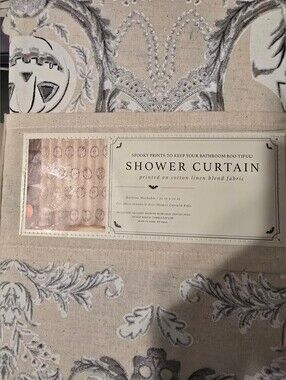Envogue Cotton-Linen Shower Curtain Spooky Fabric
